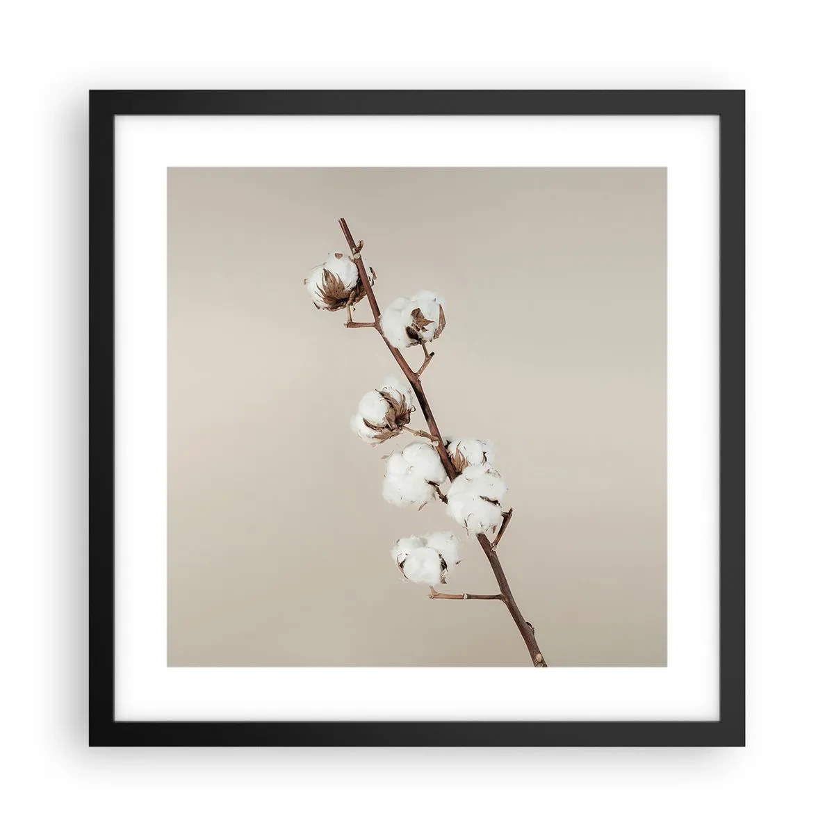 Póster en marco negro - En la fuente de la suavidad - 40x40 cm