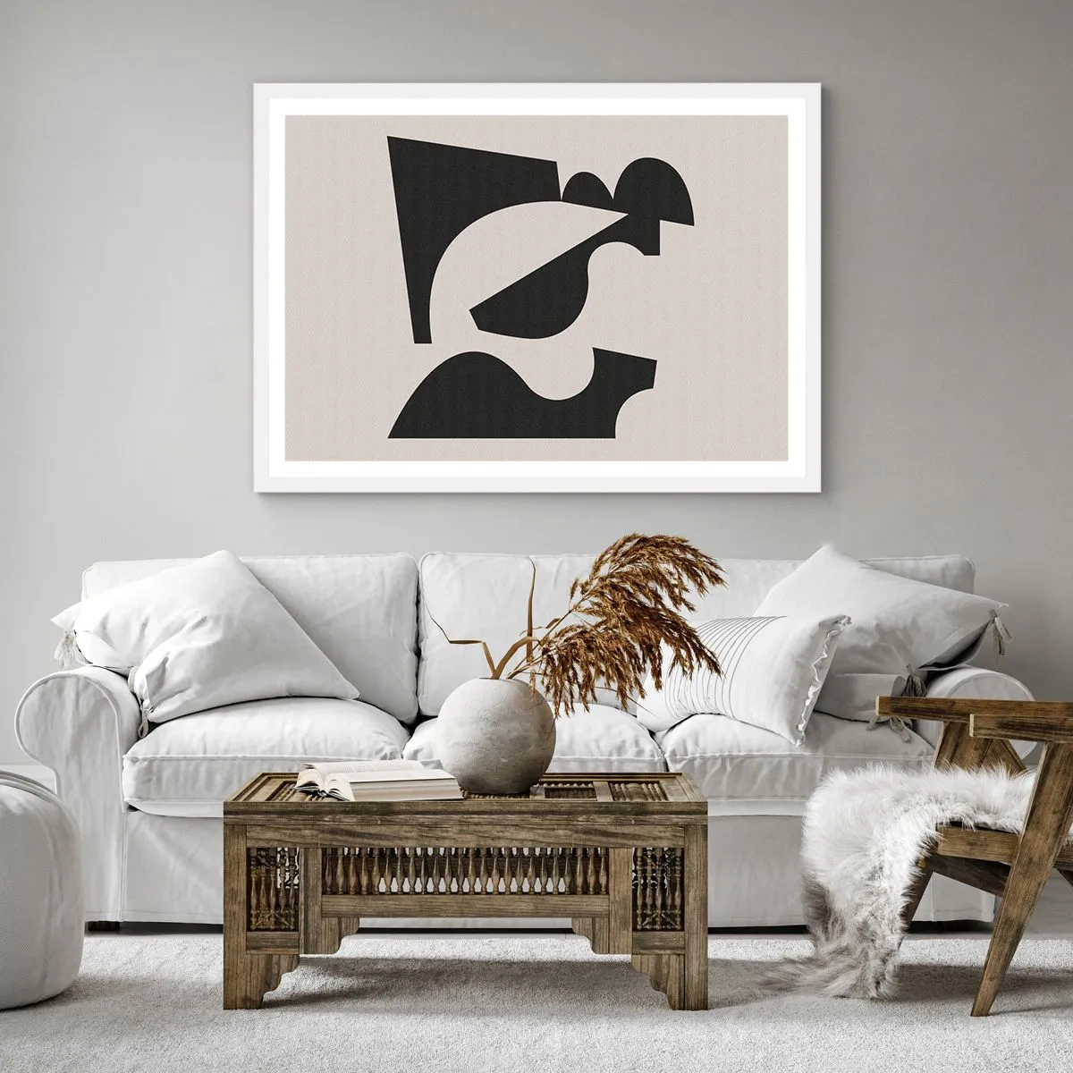 Póster en marco blanco - Para automontaje - 50x50 cm