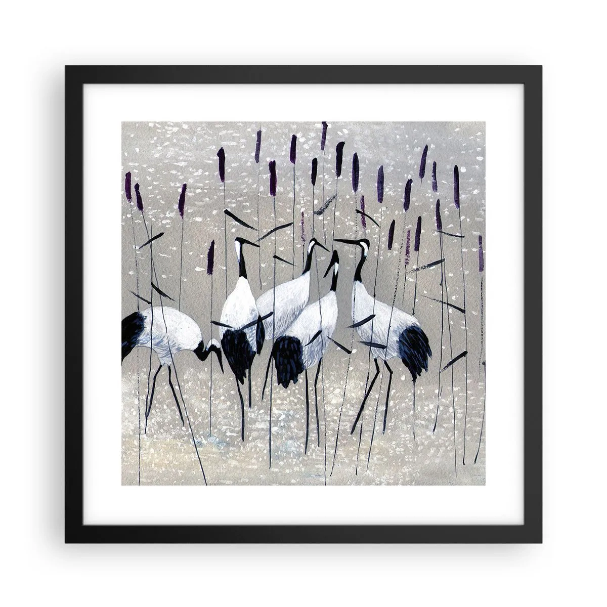 Póster en marco negro - Entre los suyos - 40x40 cm