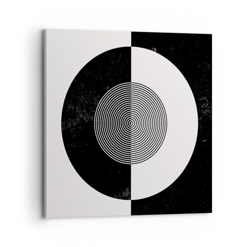 Cuadro sobre lienzo - Impresión de Imagen - Armonía en blanco y negro - 70x70 cm