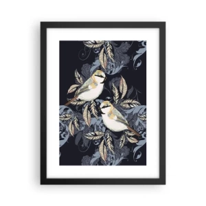 Póster en marco negro - En la copa del árbol - 30x40 cm