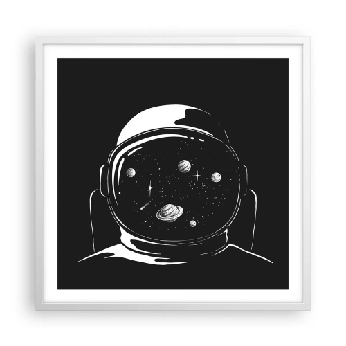 Póster en marco blanco - Bonita vista - 60x60 cm