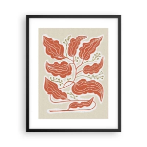 Póster en marco negro - Folk y coral - 40x50 cm