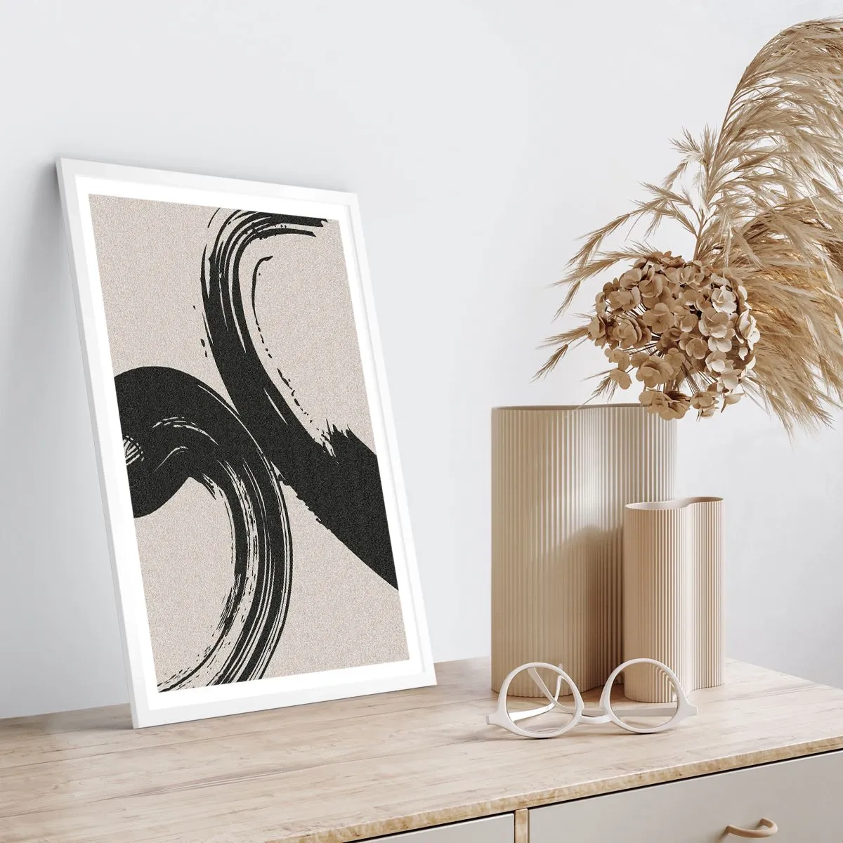 Póster en marco blanco - Barrido y circular - 70x100 cm