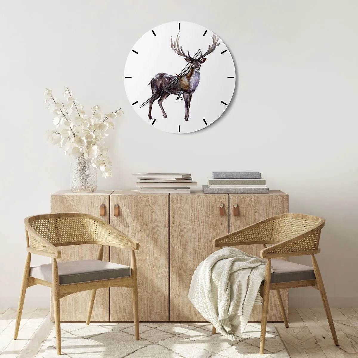 Reloj de pared - Reloj de vidrio - Rey de las Tierras Salvajes del Norte - 30x30 cm