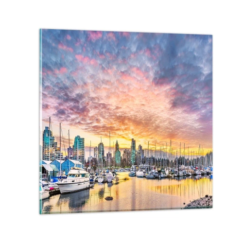 Cuadro sobre vidrio - Impresiones sobre Vidrio - Una ciudad de mil marineros - 50x50 cm