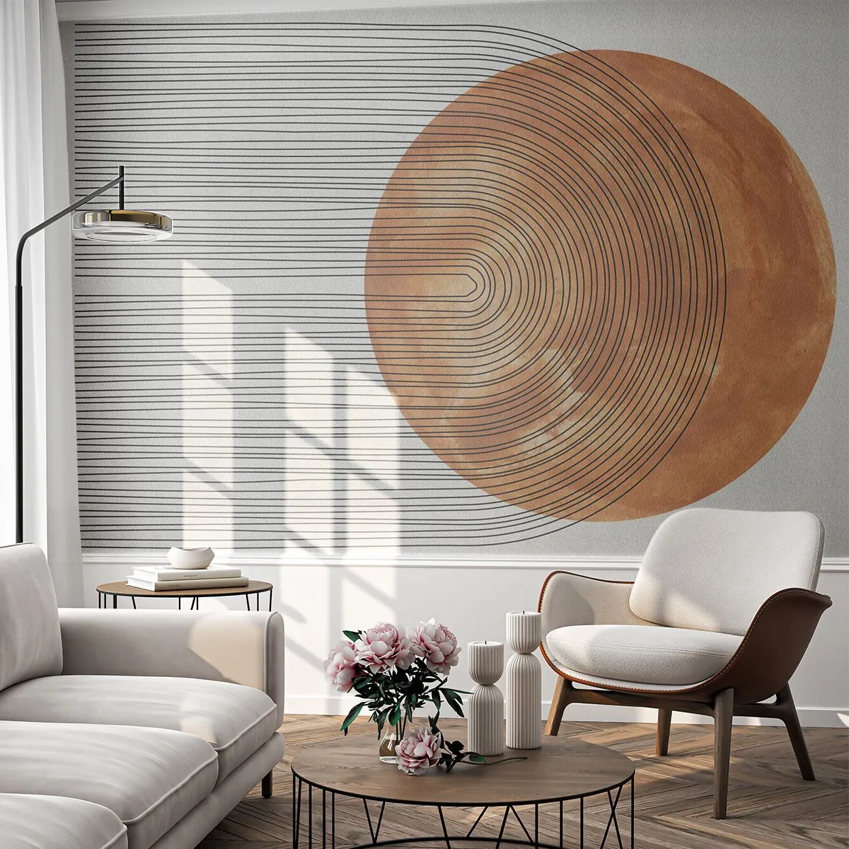 Fotomural Premium Canvas - Una composición soleada - bohemia, Sol, Minimalismo - 250x175 cm