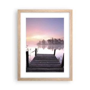 Póster en marco roble claro - De la niebla lila... - 30x40 cm