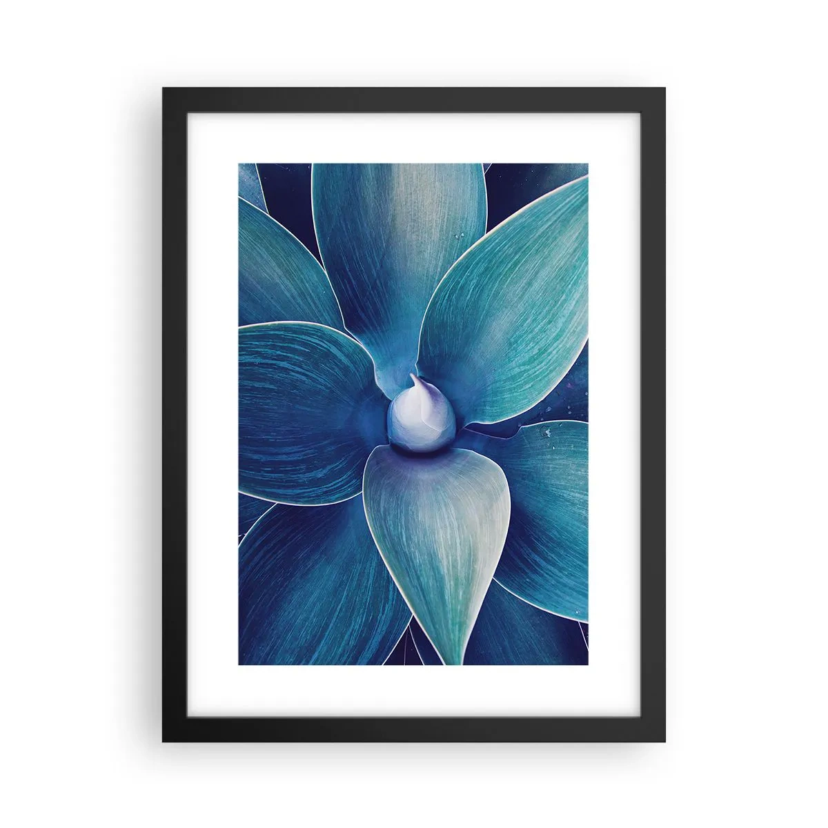Póster en marco negro - Azul del cielo - 30x40 cm
