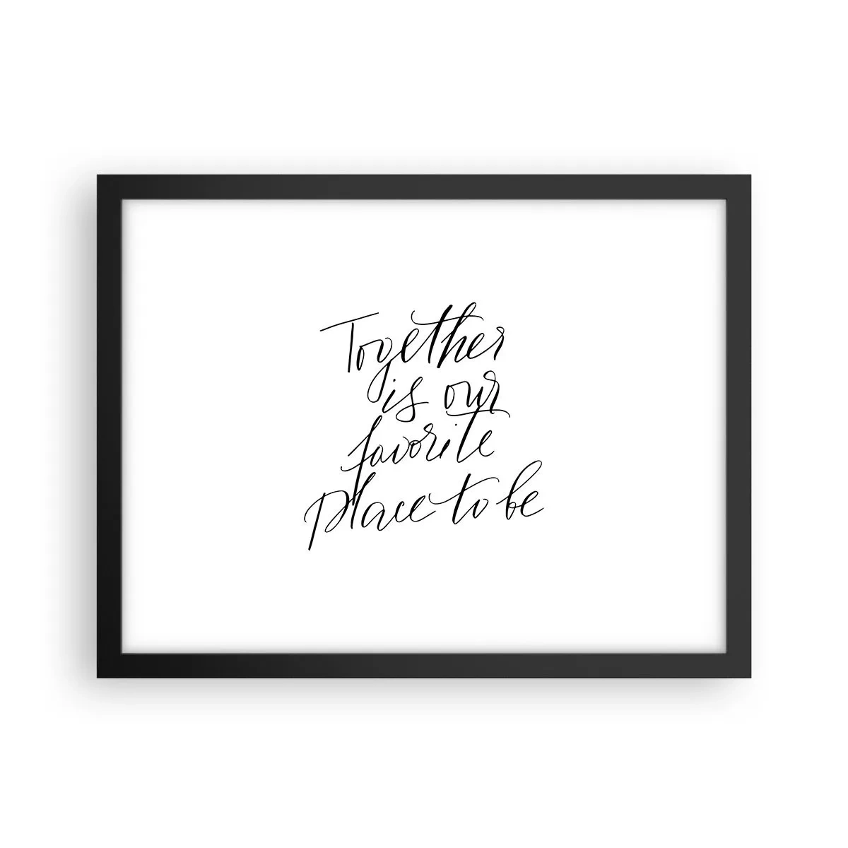 Póster en marco negro - ¿Tú también lo sientes? - 40x30 cm