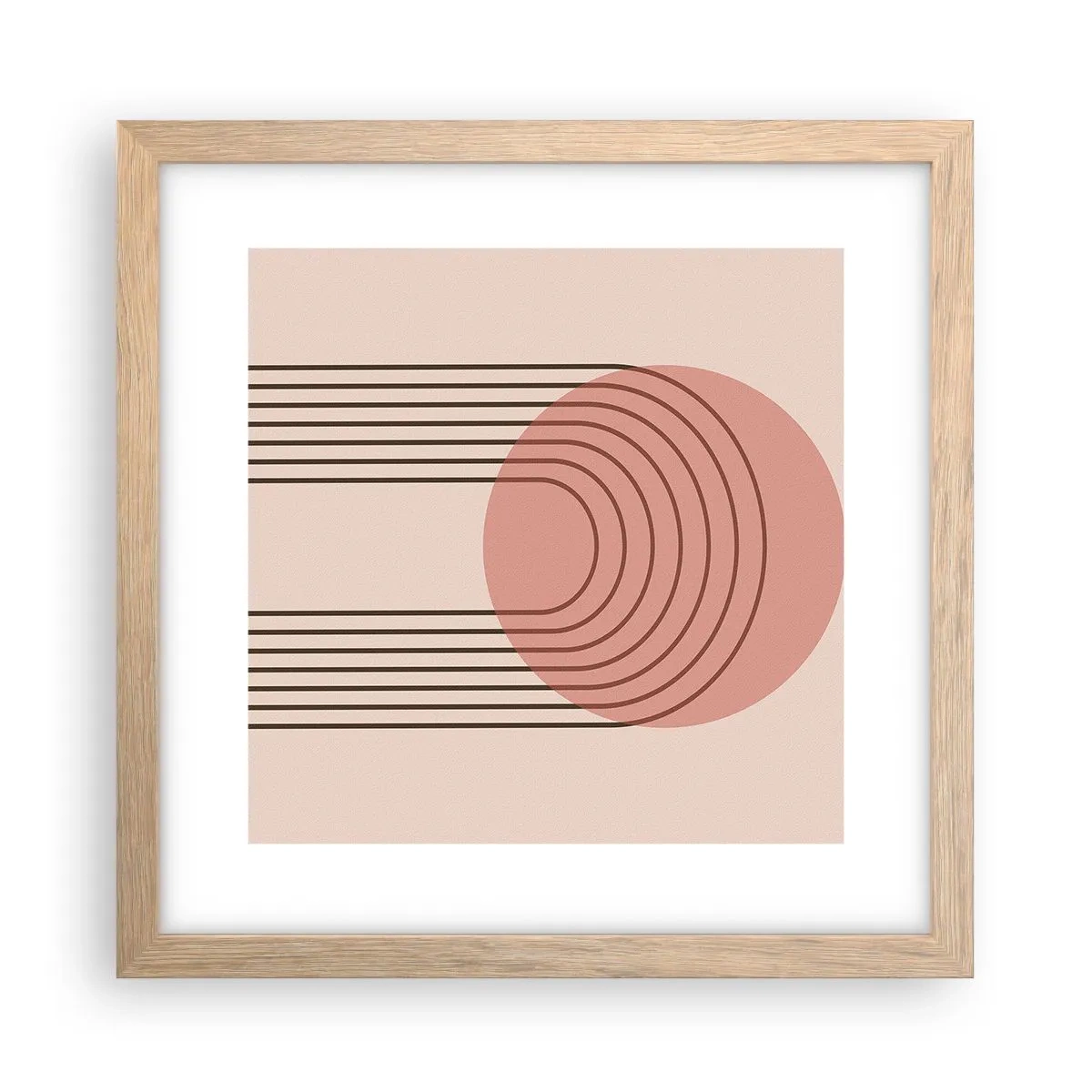 Póster en marco roble claro - Atracción irresistible - 30x30 cm