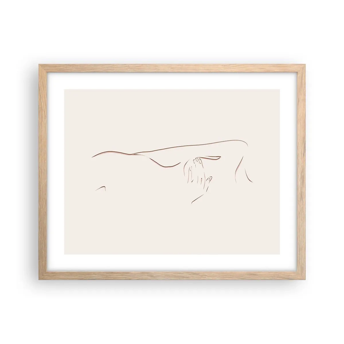 Póster en marco roble claro - La forma del deseo - 50x40 cm