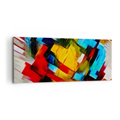 Cuadro sobre lienzo - Impresión de Imagen - Un popurrí multicolor - 100x40 cm