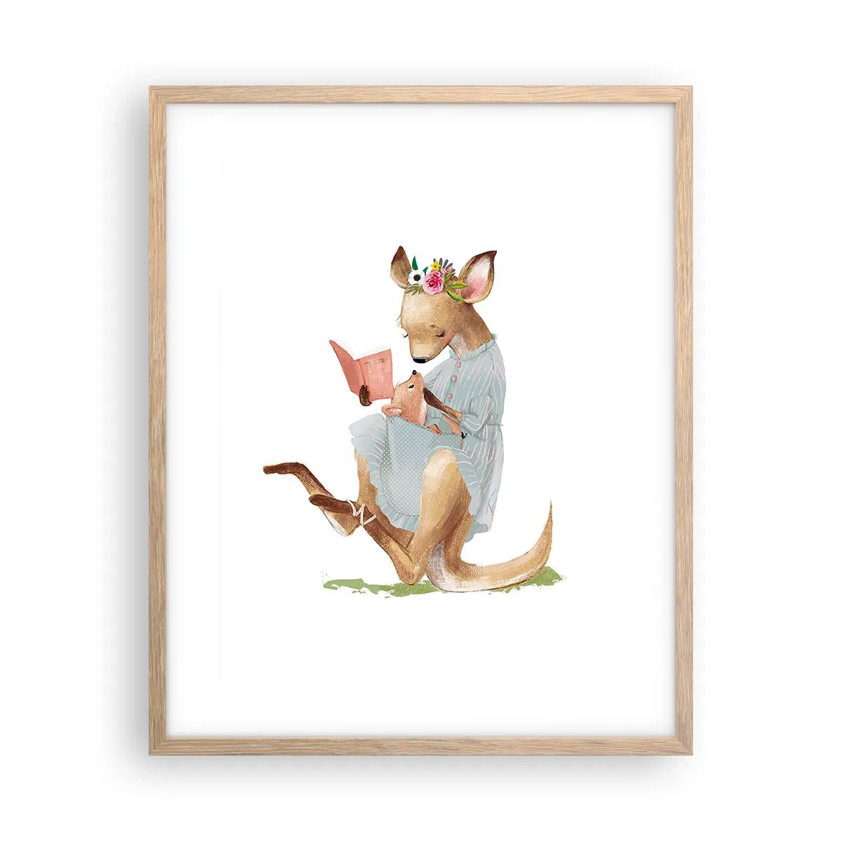 Póster en marco roble claro - Léeme un cuento, mamá - 40x50 cm