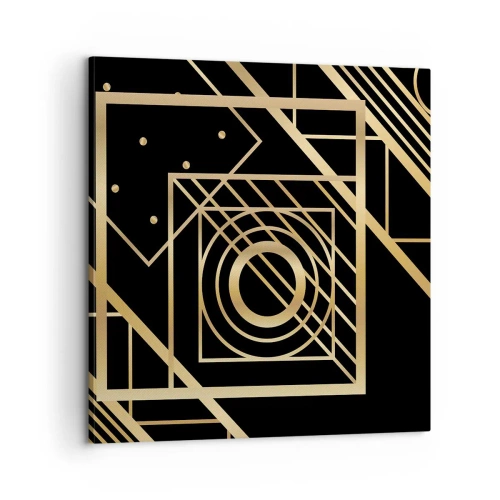 Cuadro sobre lienzo - Impresión de Imagen - Geometría dorada - 60x60 cm