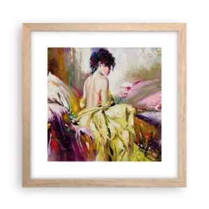 Póster en marco roble claro - La hermosura y frescura de la flor - 30x30 cm