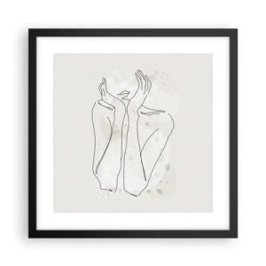 Póster en marco negro - Un momento de ensueño - 40x40 cm