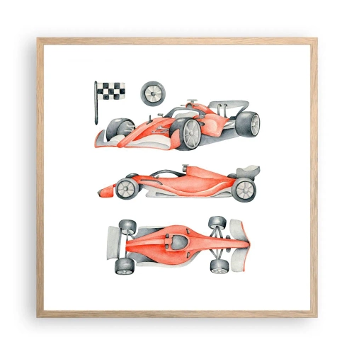 Póster en marco roble claro - Para alcanzar un sueño - 60x60 cm