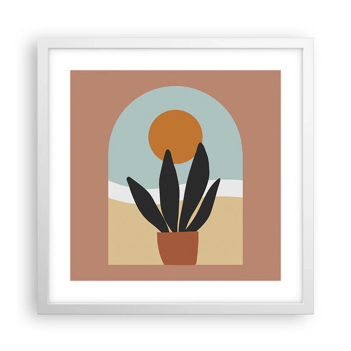 Póster en marco blanco - Pequeñas alegrías - 40x40 cm