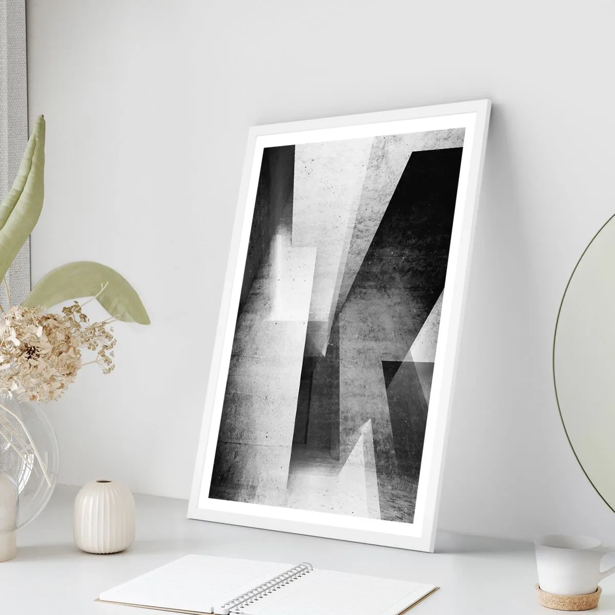 Póster en marco blanco - La estructura del espacio - 40x50 cm