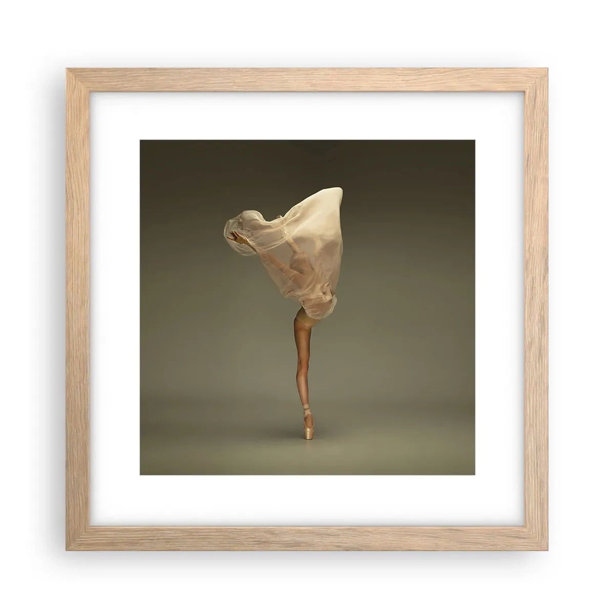 Póster en marco roble claro - A punto de volar - 30x30 cm