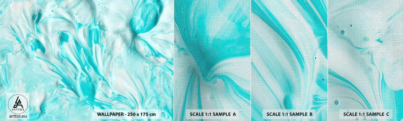 Muestra de fotomural Premium Canvas - Juntos para siempre - Abstracción, Pedazo, bohemia - 100x30 cm