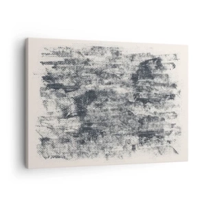 Cuadro sobre lienzo - Impresión de Imagen - Composición abstracta brumosa en tonos grises - 70x50cm - Composición brumosa - Decoración de pared moderna para salón y dormitorio ARTTOR