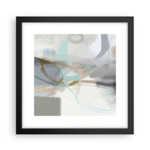 Póster en marco negro - Abstracción brumosa - 30x30 cm