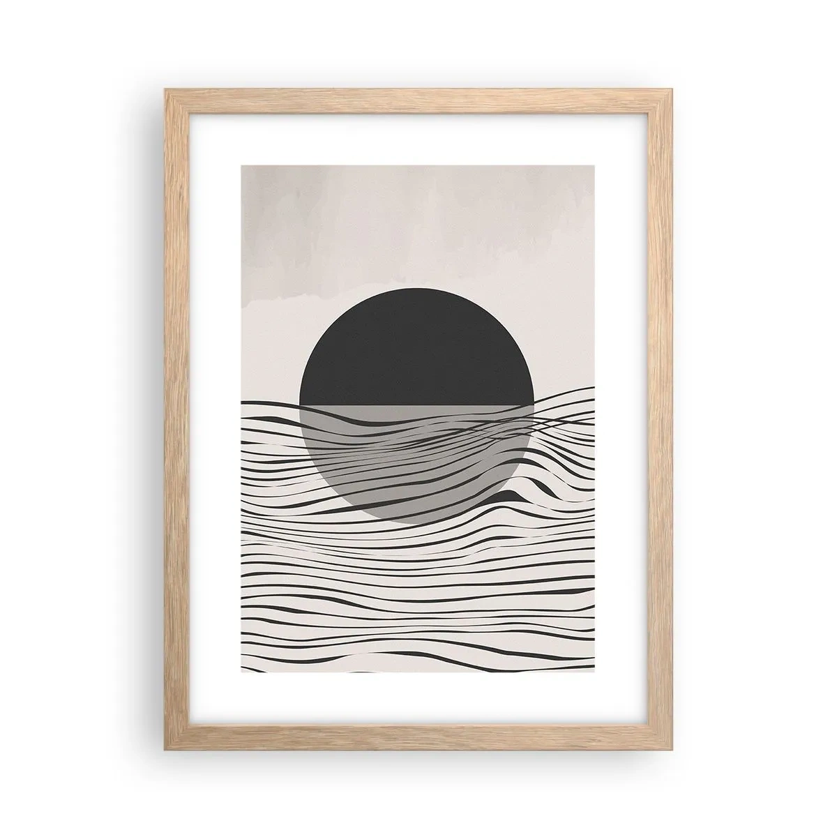 Póster en marco roble claro - Media composición - 30x40 cm