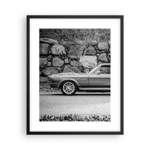 Póster en marco negro - Una leyenda de los años 60 - 40x50 cm