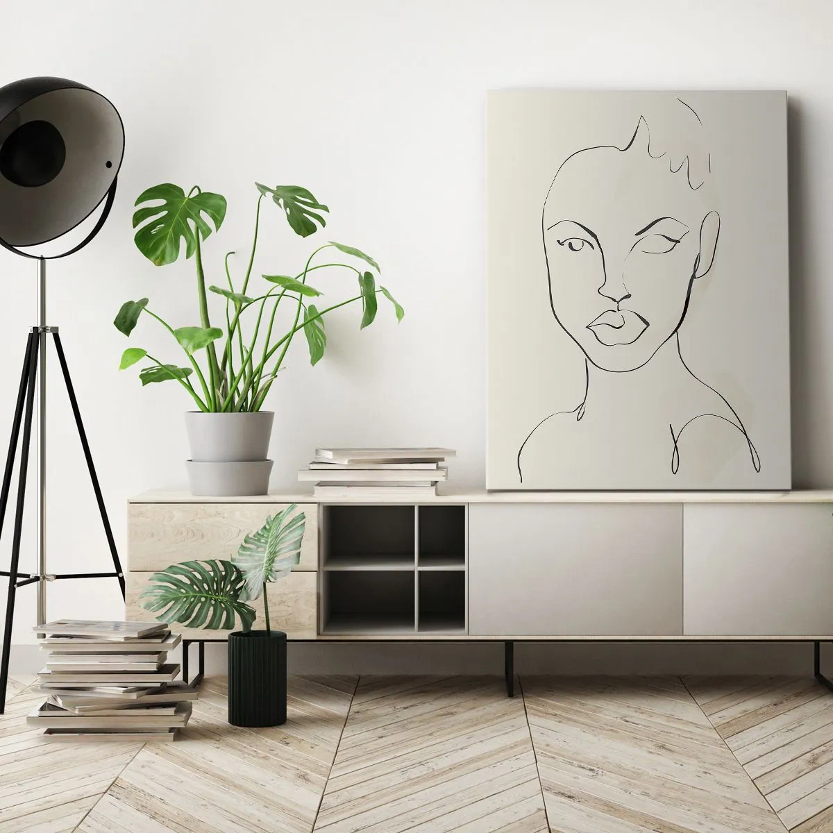 Cuadro sobre lienzo - Impresión de Imagen - Un esbozo de sensualidad - 55x100 cm