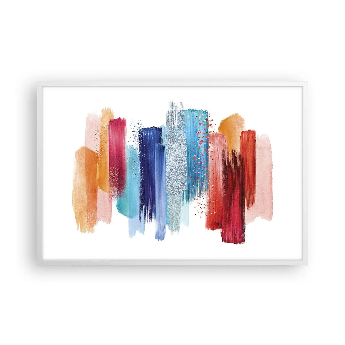 Póster en marco blanco - Arriba y abajo - 91x61 cm