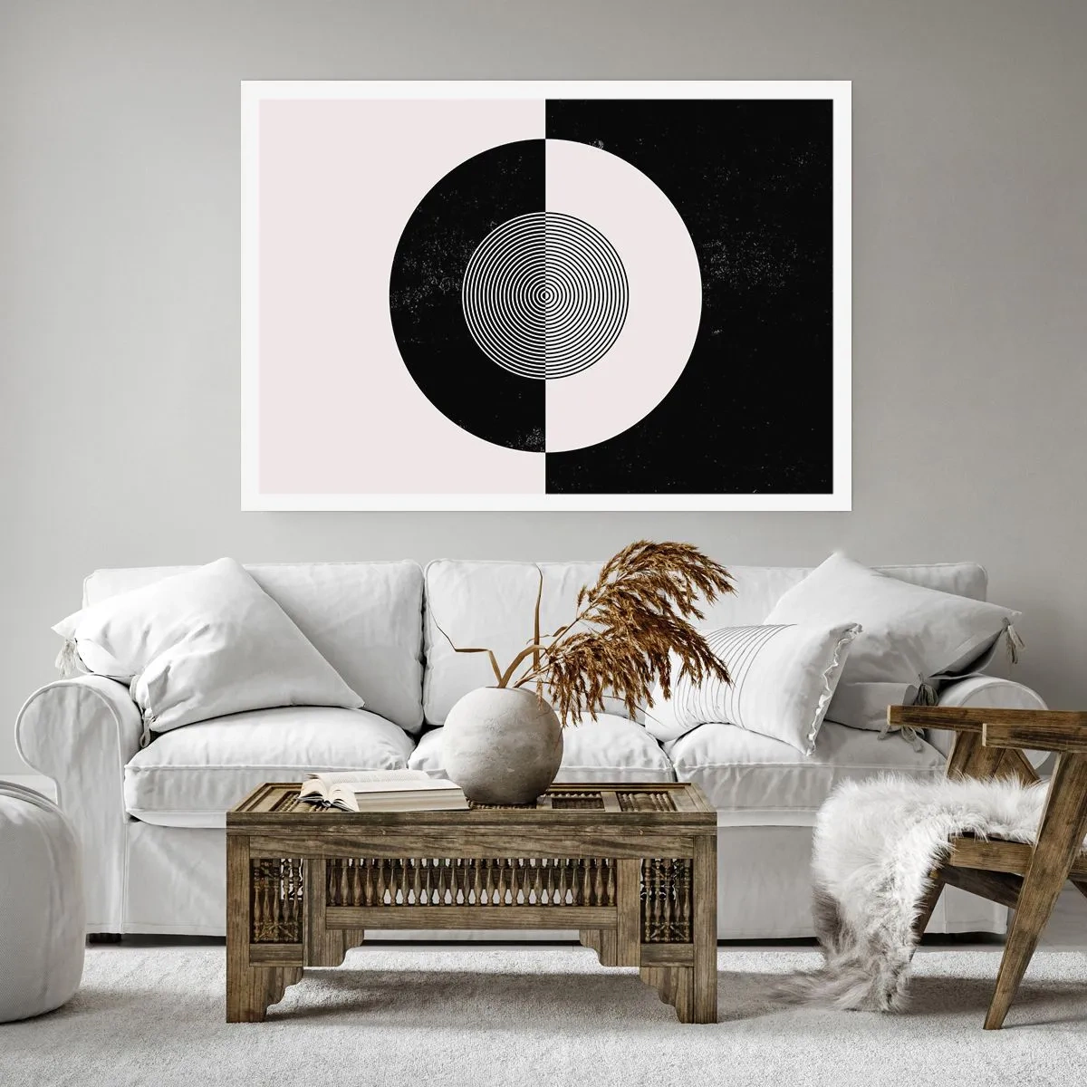 Póster - Armonía en blanco y negro - 40x30 cm