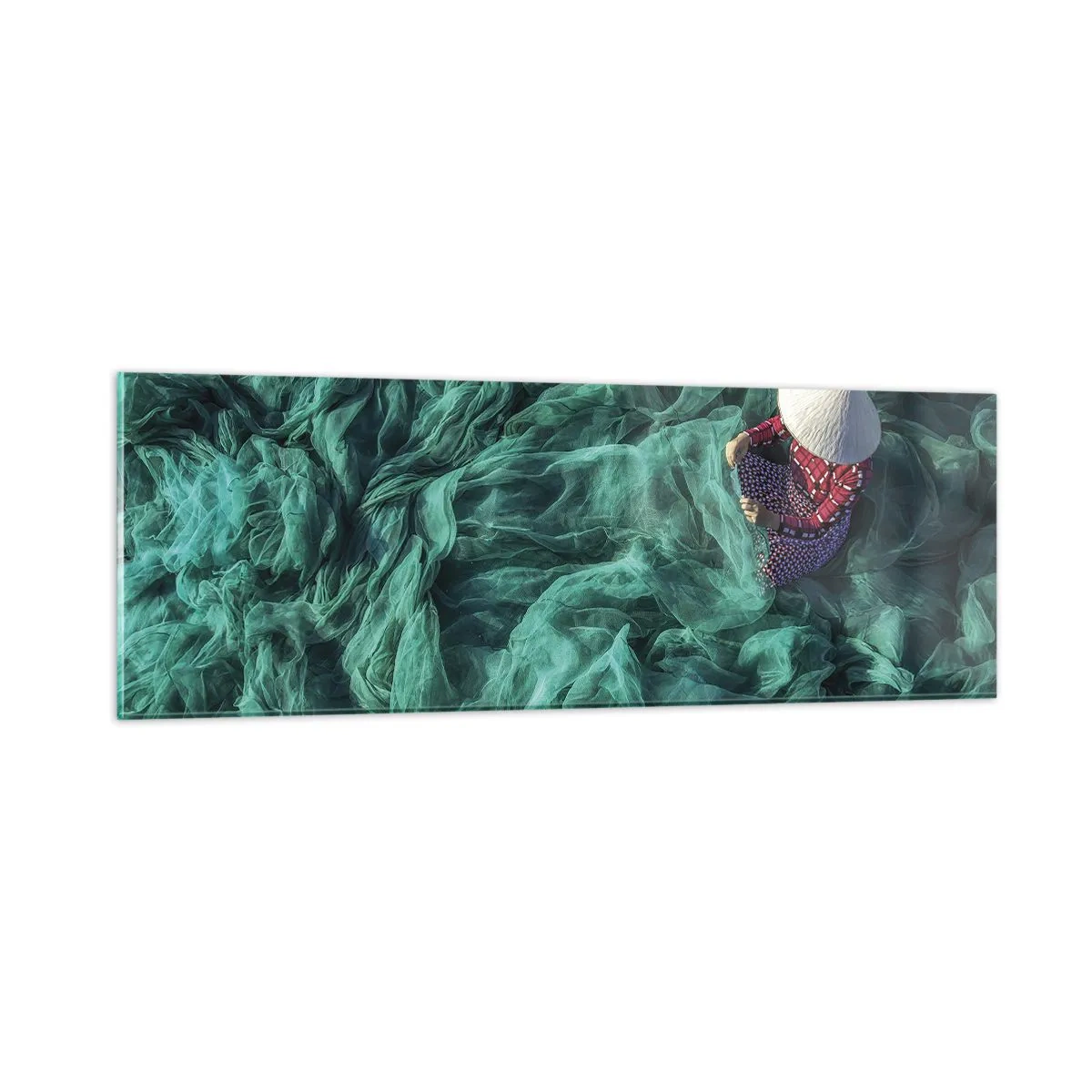 Cuadro sobre vidrio - Impresiones sobre Vidrio - En un mar de redes - 90x30 cm