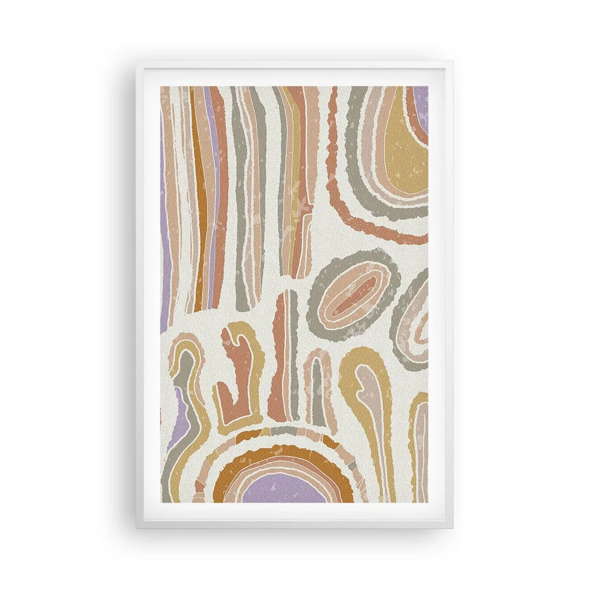 Póster en marco blanco - Cortes transversales llenos de color - 61x91 cm