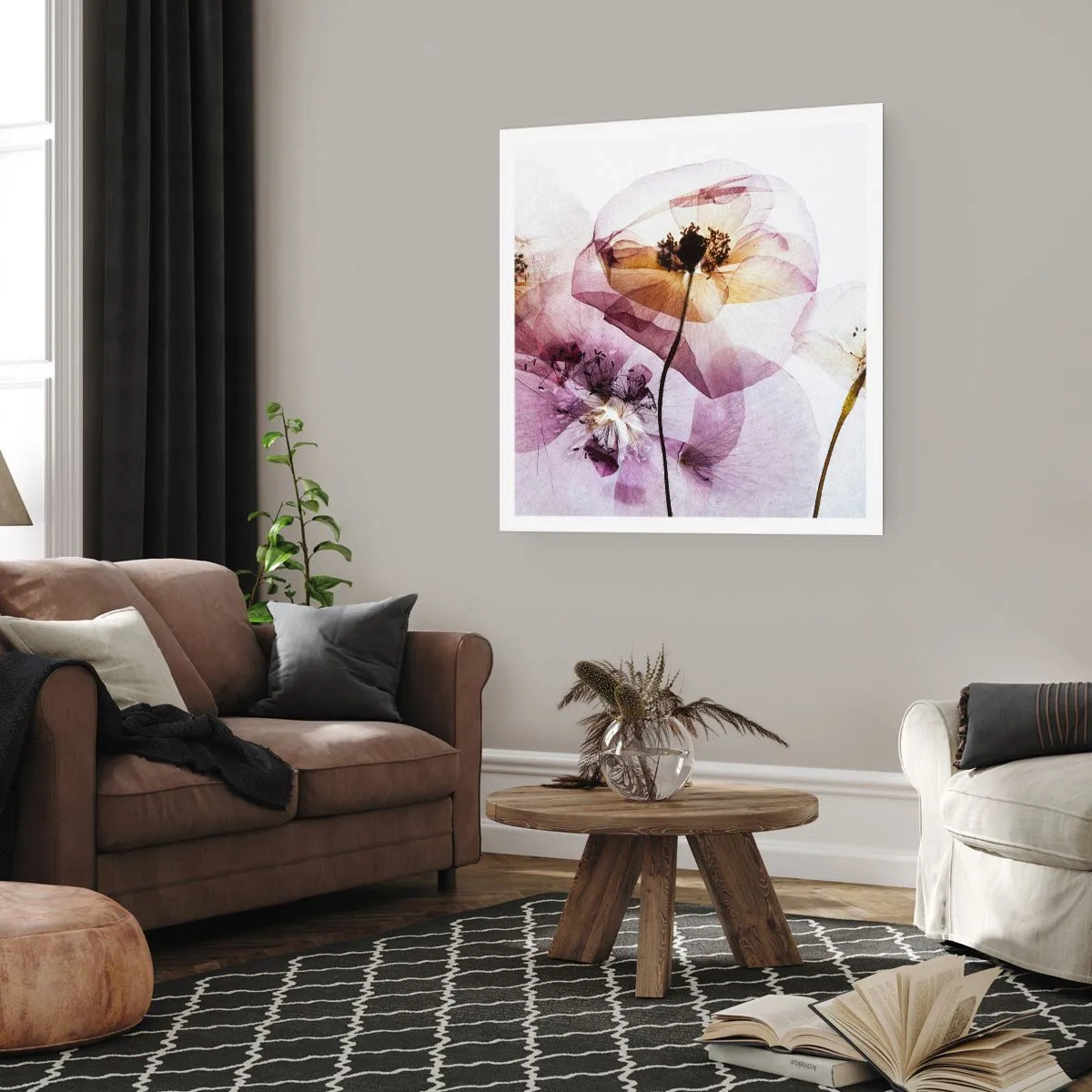 Póster - Cuerpo de flor - 50x50 cm