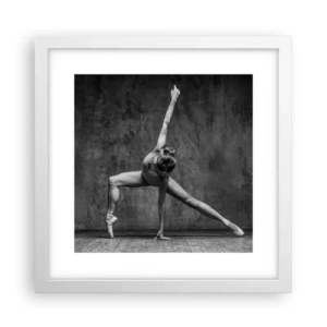 Póster en marco blanco - Equilibrio perfecto - 30x30 cm