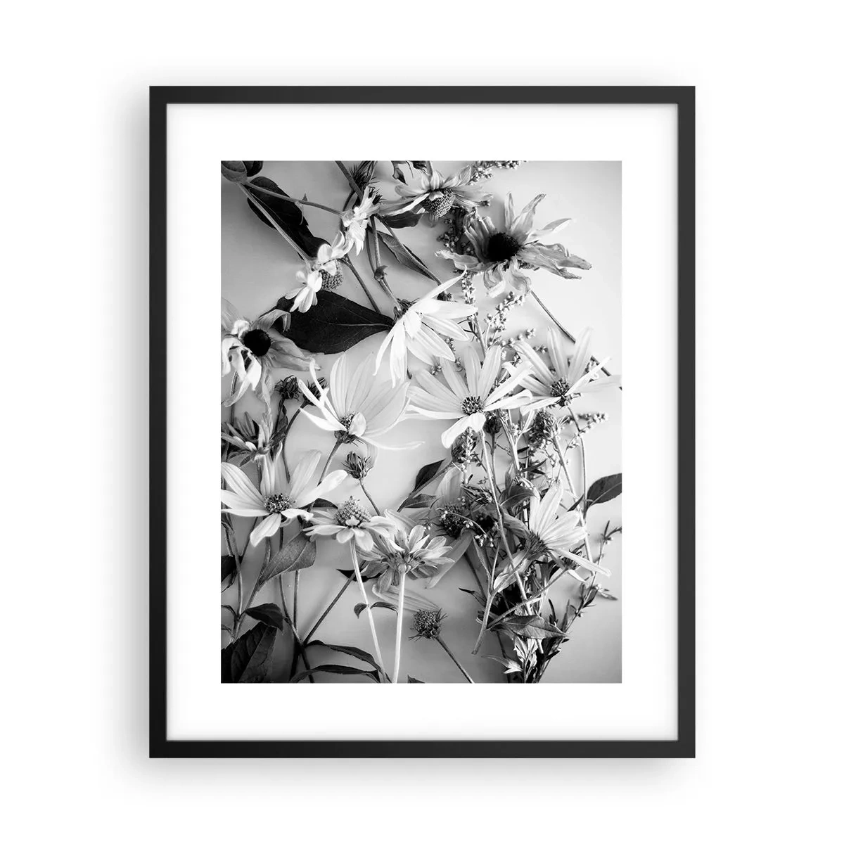 Póster en marco negro - Un no ramo de flores - 40x50 cm
