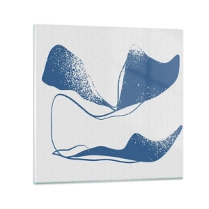 Cuadro sobre vidrio - Impresiones sobre Vidrio - Abstracción con alas - 30x30 cm