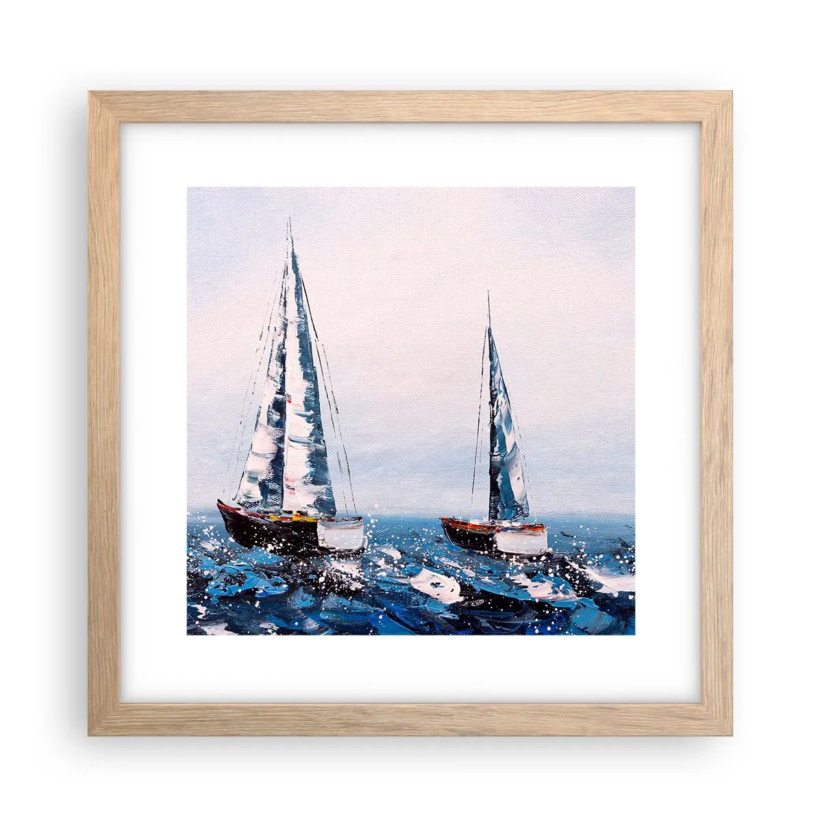 Póster en marco roble claro - Hermandad del viento - 30x30 cm