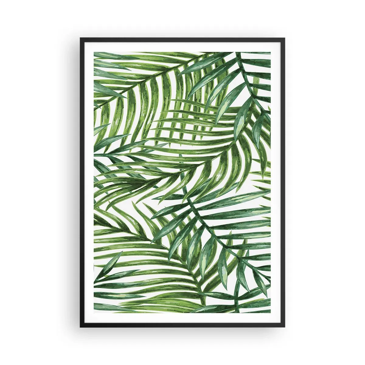 Póster en marco negro - Bajo el verde - 70x100 cm