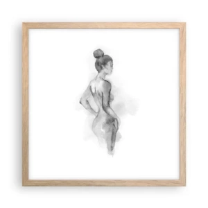 Póster en marco roble claro - Tan hermosa como la pintura - 40x40 cm