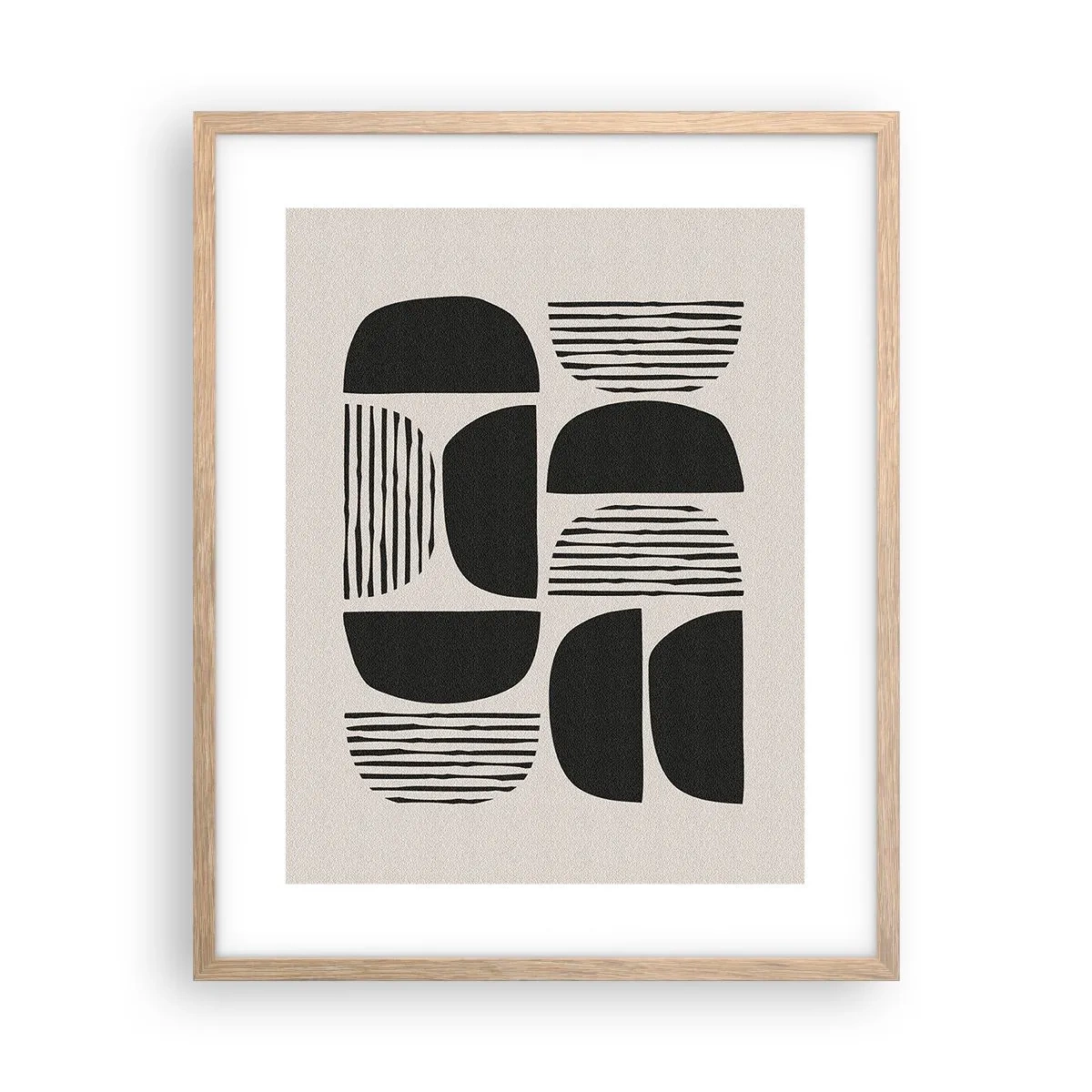 Póster en marco roble claro - Arreglos a medias - 40x50 cm