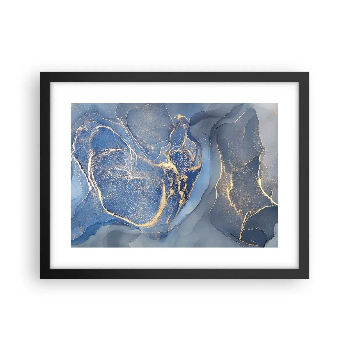 Póster en marco negro - Polvo de oro - 40x30 cm