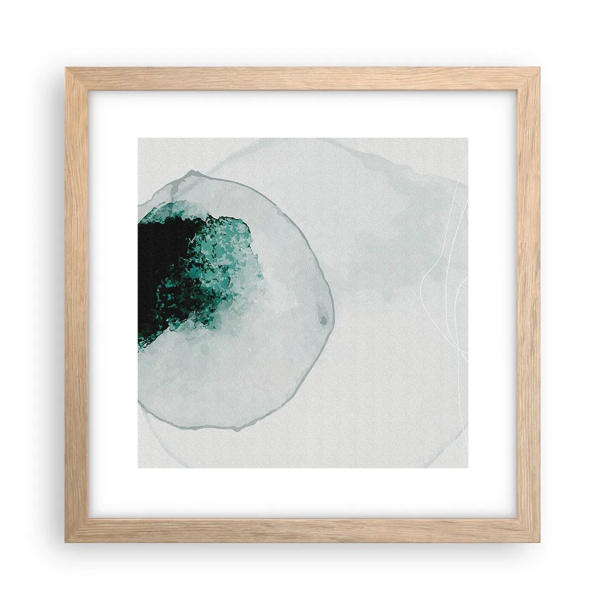 Póster en marco roble claro - En una gota de agua - 30x30 cm