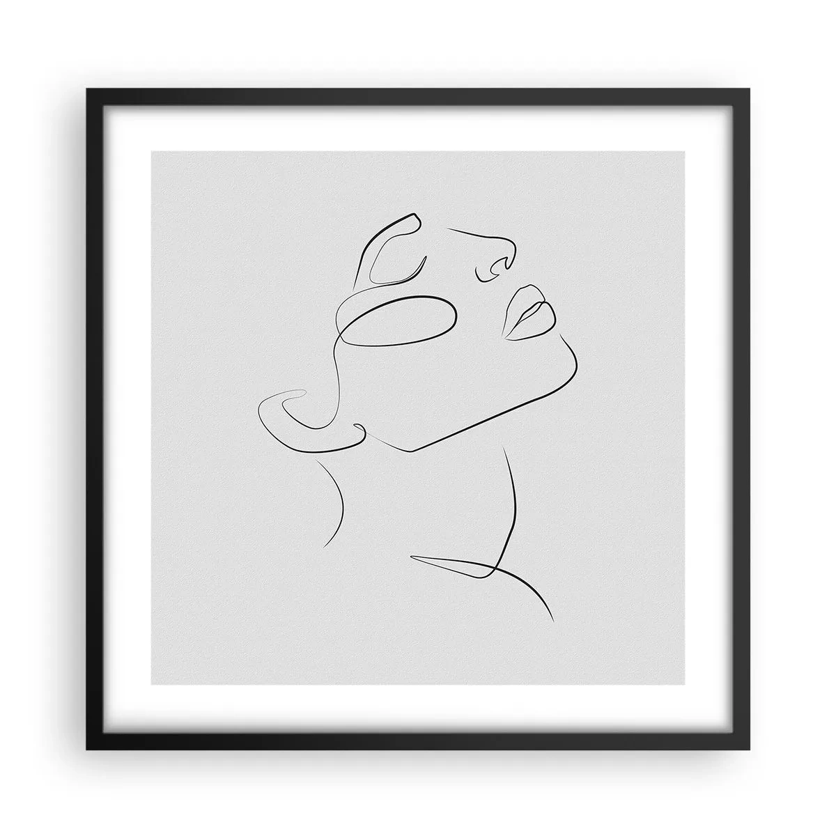 Póster en marco negro - Meandros de un sueño - 50x50 cm
