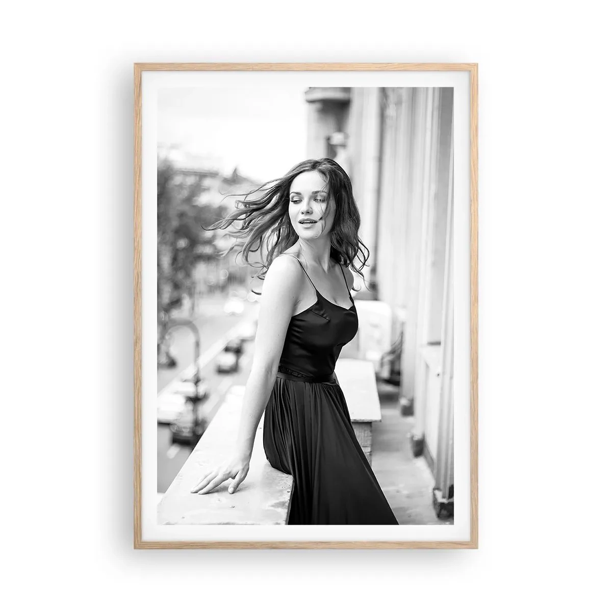 Póster en marco roble claro - Ciertamente, parisina - 70x100 cm
