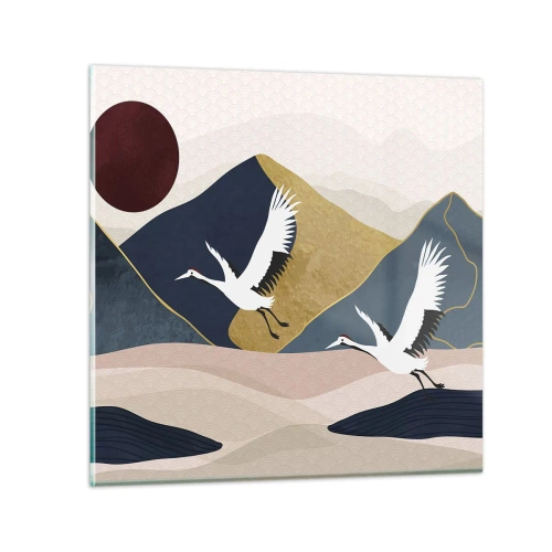 Cuadro sobre vidrio - Impresiones sobre Vidrio - Y el día ha vuelto a pasar volando - 70x70 cm