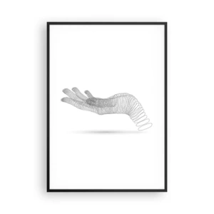 Póster en marco negro - Mano elástica - 70x100 cm
