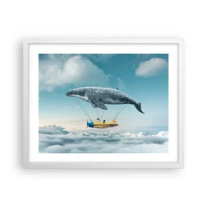 Póster en marco blanco - ¿Por qué no? - 50x40 cm